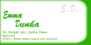 emma dunka business card